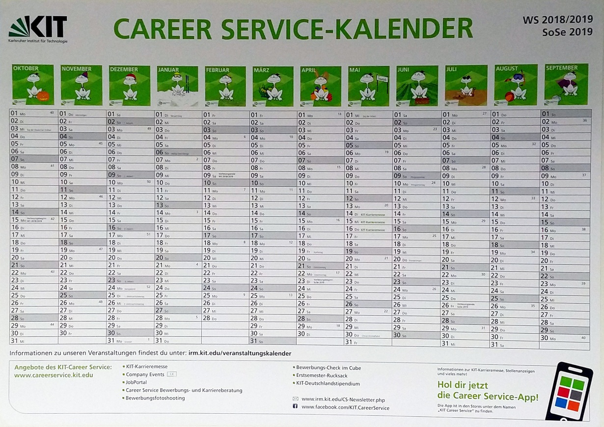 Kalender des KIT-Career-Service